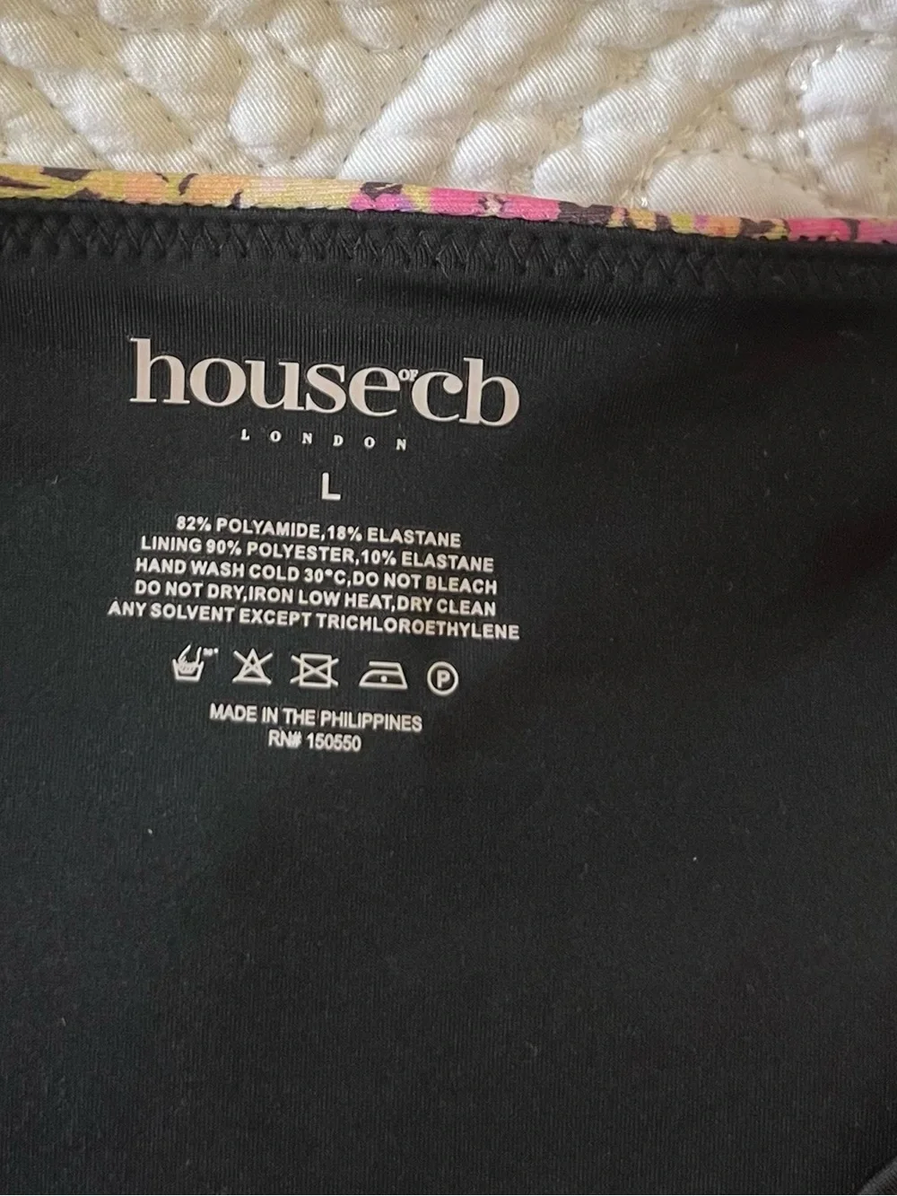 House of CB Floral Girls' Bikini Bottoms in Black, Pink & Yellow